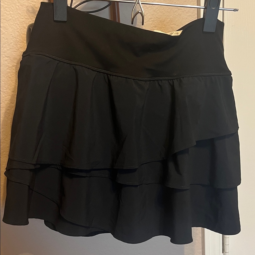 Black Ruffled Women's Skirt